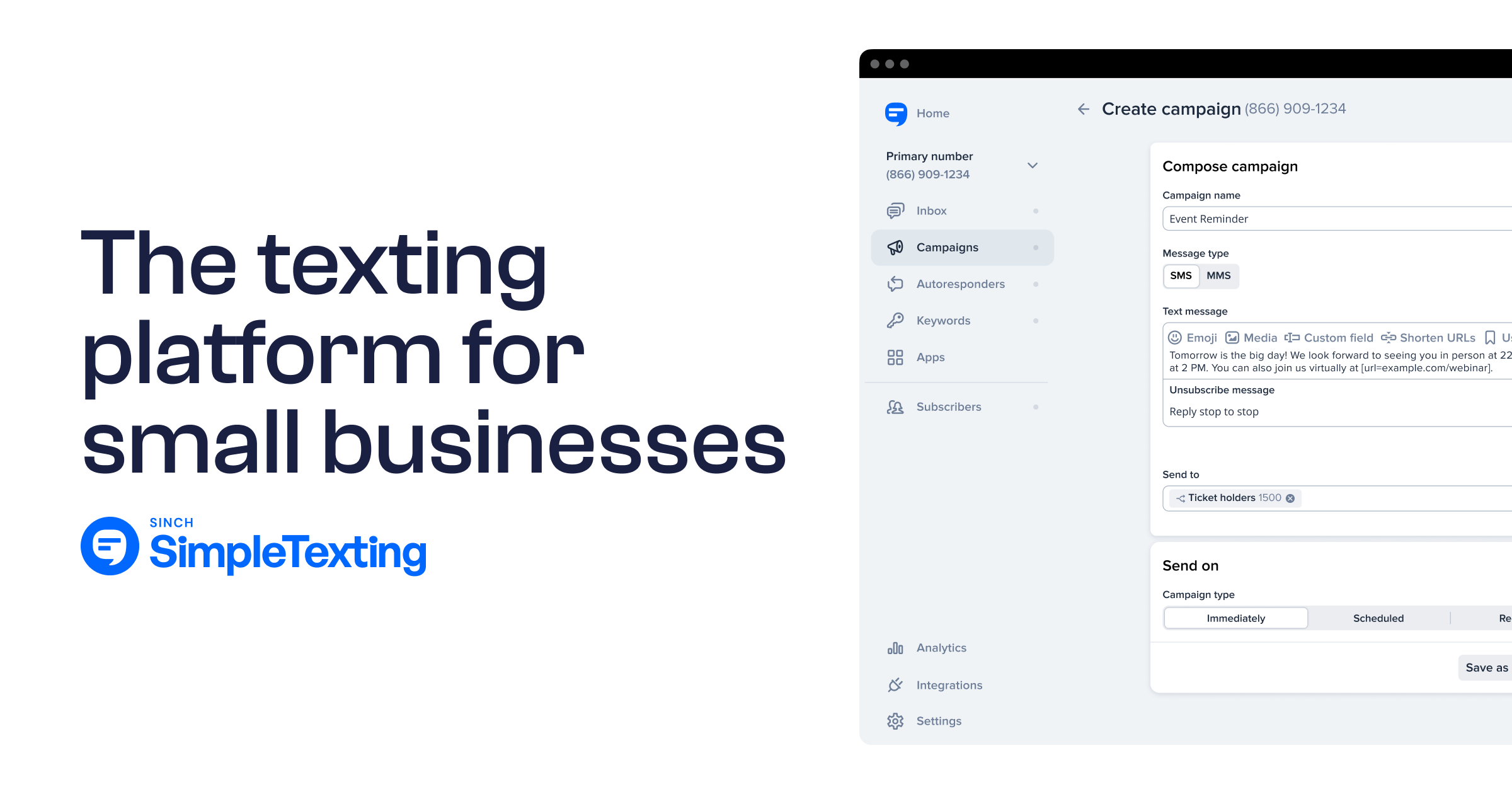 SimpleTexting product image